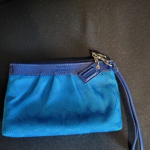 Electric blue Coach wristlet